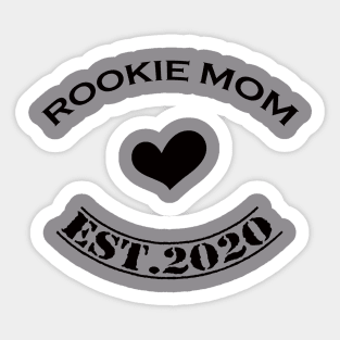 Rookie mom black Sticker